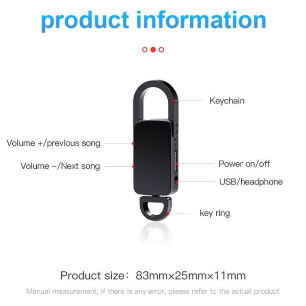 S20 16GB Keychain HD Noise Reduction Portable Recording Pen - Image 2