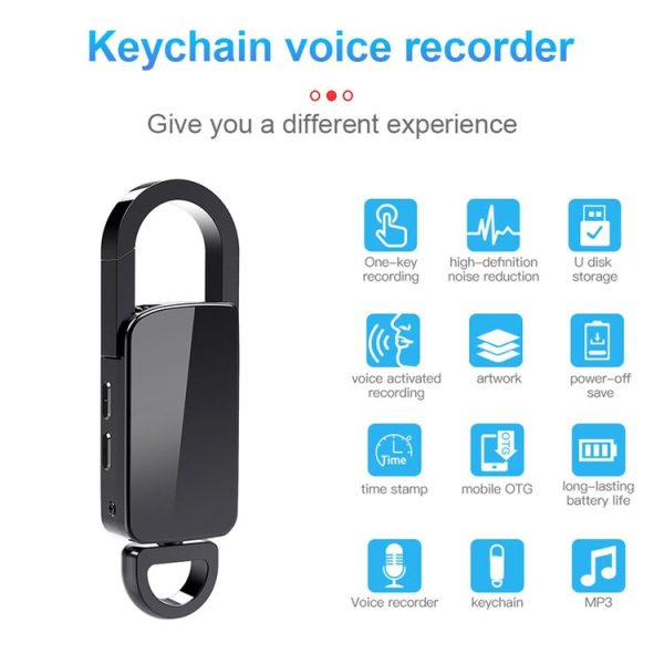 S20 16GB Keychain HD Noise Reduction Portable Recording Pen - Image 3