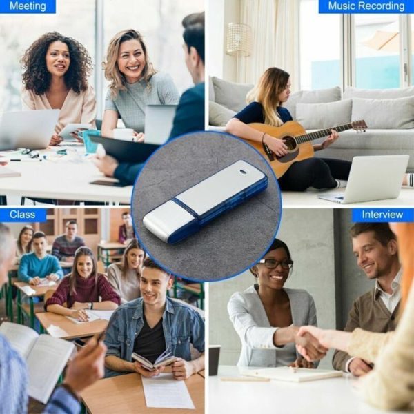 SK858 8GB Rechargeable Portable U-Disk Meeting Voice Recorder (Blue) - Image 10