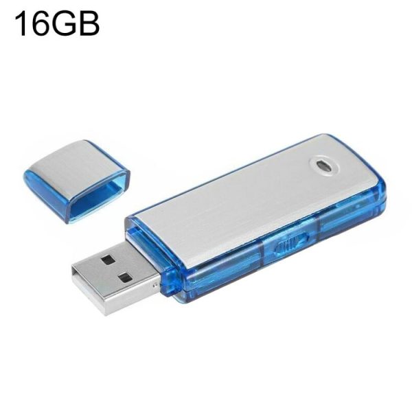 SK858 16GB Rechargeable Portable U-Disk Meeting Voice Recorder (Blue)