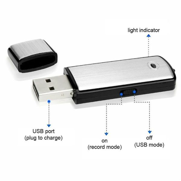 SK858 32GB Rechargeable Portable U-Disk Meeting Voice Recorder (Black) - Image 3