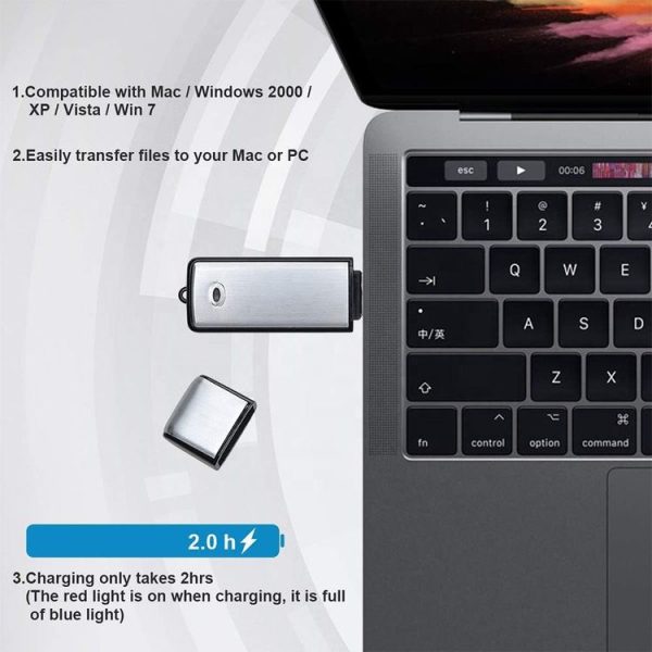 SK858 32GB Rechargeable Portable U-Disk Meeting Voice Recorder (Black) - Image 8