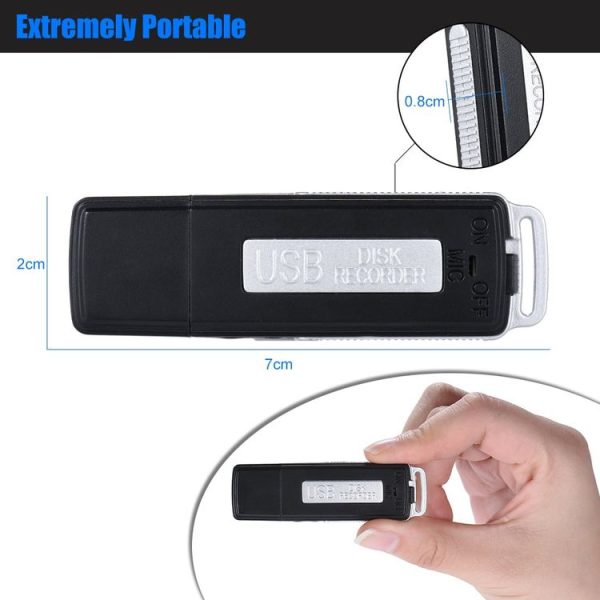 SK868 8GB Rechargeable Portable U-Disk Voice Recorder - Image 3