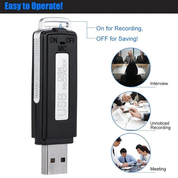 SK868 8GB Rechargeable Portable U-Disk Voice Recorder - Image 4