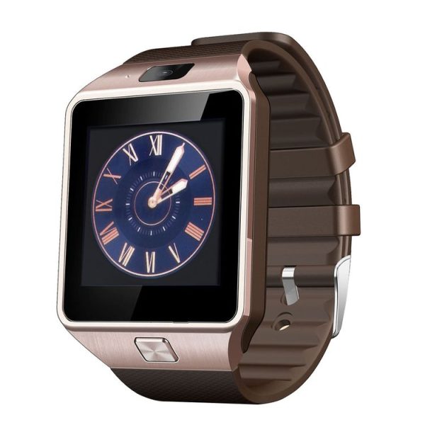 DZ09 1.56 inch Screen Bluetooth 3.0 Android 4.1 OS Above Smart Watch Phone with Bluetooth Call & Call Reminder & Sleep Monitor & Pedometer & Sedentary Reminder & Calendar & SMS & Audio and Video Player & Anti-loss Function (Gold)