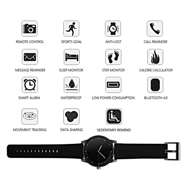 N20 3ATM Waterproof Bluetooth 4.0 Outdoor Sports Smart Watch with Call Reminder & Sleep Monitor & Sedentary Reminder & Anti-loss Function for Android 4.3 or above / IOS 7.0 or above Devices (Black) - Image 7