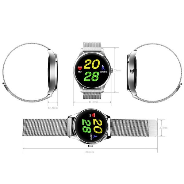 K88 1.22 inch Screen Display Bluetooth Smart Watch, IP54 Waterproof, Support Pedometer / Heart Rate Monitor / Real-time Weather / WeChat Reminder, Compatible with Android and iOS Phones (Gold) - Image 4