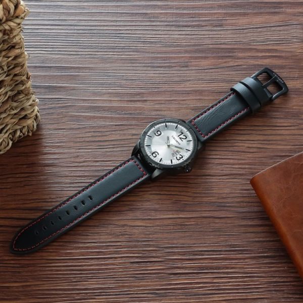 CAGARNY 9857 Fashion Quartz Movement Wrist Watch with Leather Band (Black) - Image 5