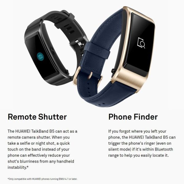 Huawei TalkBand B5 Bluetooth 4.2 Headset Fitness Tracking Fashion Smart Bracelet for Android / iOS, 1.13 inch Touch AMOLED 2.5D Screen, Support Fitness Tracker / Pedometer / Sleep Monitor (Grey) - Image 12