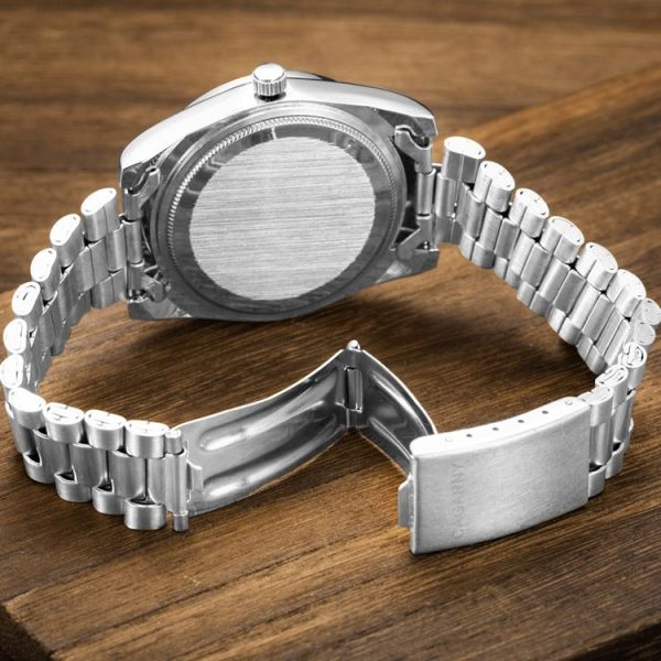CAGARNY 6866 Fashion Life Waterproof Silver Steel Band Quartz Watch (Green) - Image 3
