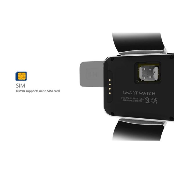 DOMINO DM98 Smart Watch Phone, 512MB + 4GB, 2.2 inch IPS Capacitive Touch Screen MT6572A Dual Core 1.2Ghz Bluetooth 4.0 Smart Watch Phone, Support GSM / WCDMA / WiFi / GPS / BT / Facebook / WhatsApp / Apps From Downloading / Anti-lost (Black) - Image 14