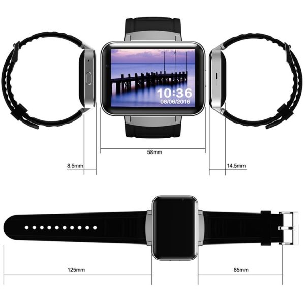 DOMINO DM98 Smart Watch Phone, 512MB + 4GB, 2.2 inch IPS Capacitive Touch Screen MT6572A Dual Core 1.2Ghz Bluetooth 4.0 Smart Watch Phone, Support GSM / WCDMA / WiFi / GPS / BT / Facebook / WhatsApp / Apps From Downloading / Anti-lost (Black) - Image 19
