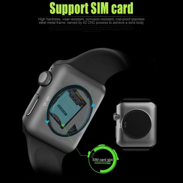 DOMINO DM09 1.54 inch IPS Full View Full Fitting Capacitive Touch Screen MTK2502C-ARM7 Bluetooth 4.0 Smart Watch Phone, Support GSM / Smart Knob / Raise to Bright Screen / Flip Hand to Switch Interface / 3D Acceleration / Pedometer Analysis / Sedentary Reminder / Sleep Monitor / Anti-lost / Remote Camera, 128MB+64MB (White) - Image 12