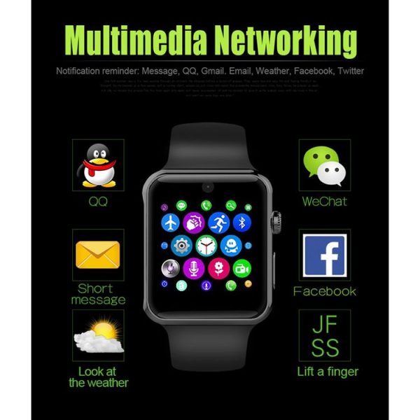 DOMINO DM09 1.54 inch IPS Full View Full Fitting Capacitive Touch Screen MTK2502C-ARM7 Bluetooth 4.0 Smart Watch Phone, Support GSM / Smart Knob / Raise to Bright Screen / Flip Hand to Switch Interface / 3D Acceleration / Pedometer Analysis / Sedentary Reminder / Sleep Monitor / Anti-lost / Remote Camera, 128MB+64MB (White) - Image 17
