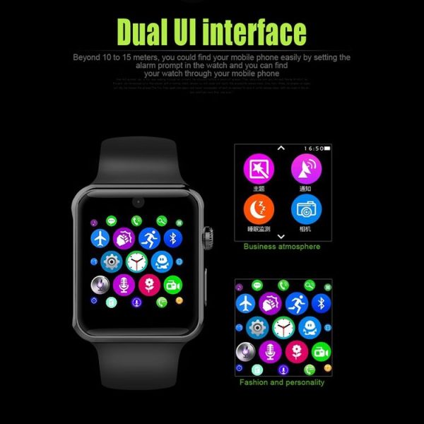 DOMINO DM09 1.54 inch IPS Full View Full Fitting Capacitive Touch Screen MTK2502C-ARM7 Bluetooth 4.0 Smart Watch Phone, Support GSM / Smart Knob / Raise to Bright Screen / Flip Hand to Switch Interface / 3D Acceleration / Pedometer Analysis / Sedentary Reminder / Sleep Monitor / Anti-lost / Remote Camera, 128MB+64MB (White) - Image 25