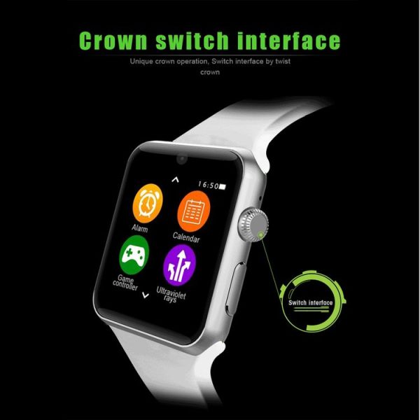 DOMINO DM09 1.54 inch IPS Full View Full Fitting Capacitive Touch Screen MTK2502C-ARM7 Bluetooth 4.0 Smart Watch Phone, Support GSM / Smart Knob / Raise to Bright Screen / Flip Hand to Switch Interface / 3D Acceleration / Pedometer Analysis / Sedentary Reminder / Sleep Monitor / Anti-lost / Remote Camera, 128MB+64MB (White) - Image 8
