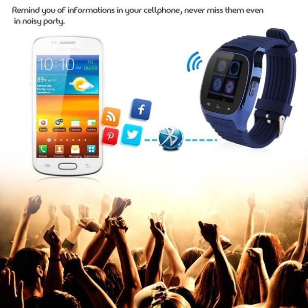 M26 Smart Watch with Pedometer & Sleeping Monitor & Calculator & Call Reminder & SMS / Wechat Alerts & Clock Display & Synchronous Music Play Call Answer & Stopwatch & Alarm & Remote Camera Function (Dark Blue) - Image 11