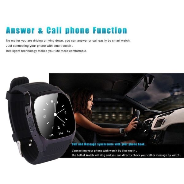 M26 Smart Watch with Pedometer & Sleeping Monitor & Calculator & Call Reminder & SMS / Wechat Alerts & Clock Display & Synchronous Music Play Call Answer & Stopwatch & Alarm & Remote Camera Function (Dark Blue) - Image 9