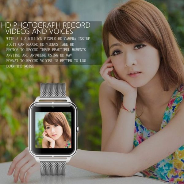 Z50 Smart Watch Phone, 1.54 inch IPS Touch Screen, Support SIM Card & TF Card, Bluetooth, GSM, 0.3MP Camera, Pedometer, Sedentary Alarm, Sleep Monitor, GPS, Remote Camera, Anti-lost Function (Silver) - Image 10