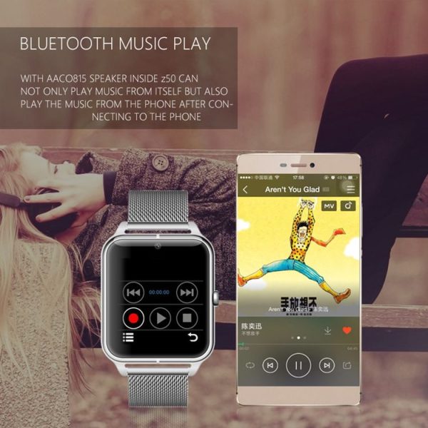 Z50 Smart Watch Phone, 1.54 inch IPS Touch Screen, Support SIM Card & TF Card, Bluetooth, GSM, 0.3MP Camera, Pedometer, Sedentary Alarm, Sleep Monitor, GPS, Remote Camera, Anti-lost Function (Silver) - Image 11