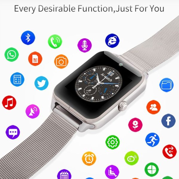 Z50 Smart Watch Phone, 1.54 inch IPS Touch Screen, Support SIM Card & TF Card, Bluetooth, GSM, 0.3MP Camera, Pedometer, Sedentary Alarm, Sleep Monitor, GPS, Remote Camera, Anti-lost Function (Silver) - Image 5