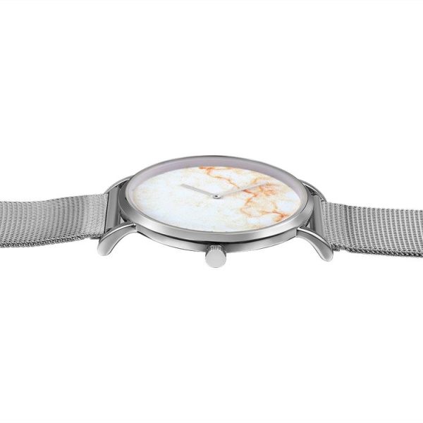 CAGARNY 6812 Round Dial Alloy Silver Case Fashion Couple Watch Men & Women Lover Quartz Watches with Stainless Steel Band - Image 4