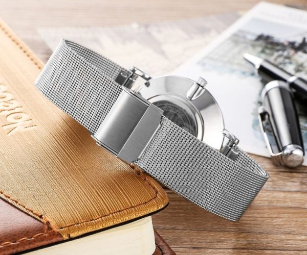 CAGARNY 6812 Round Dial Alloy Silver Case Fashion Couple Watch Men & Women Lover Quartz Watches with Stainless Steel Band - Image 6