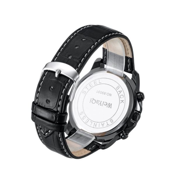 WeiYaQi 89031 Fashion Quartz Movement Wrist Watch with Leather Band - Image 3