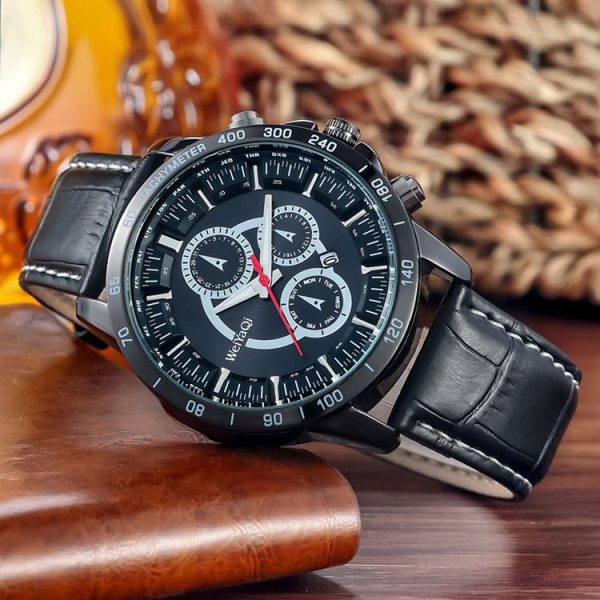 WeiYaQi 89031 Fashion Quartz Movement Wrist Watch with Leather Band - Image 5