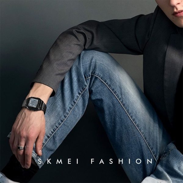 SKMEI 1381 Multifunctional Men Outdoor Business Sport Noctilucent Waterproof Digital Wrist Watch (Silver) - Image 8