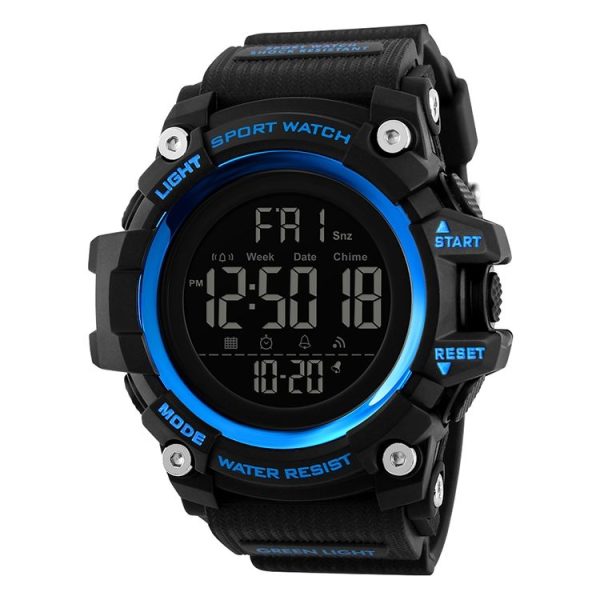SKMEI 1384 Multifunctional Men Outdoor Fashion Noctilucent Waterproof LED Digital Watch (Blue) - Image 2