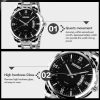 SKMEI 9069 Multifunctional Outdoor Fashion Business Waterproof Interval Gold Shell Quartz Wrist Watch (Blue) - Image 4