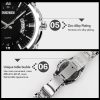 SKMEI 9069 Multifunctional Outdoor Fashion Business Waterproof Interval Gold Shell Quartz Wrist Watch (Blue) - Image 6