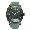 CAGARNY 6833 Fashionable Concise Three Needles Quartz Wrist Watch with Leather Band & 24-hour Indication & Calendar Function for Couples (Green Scale) - Image 2
