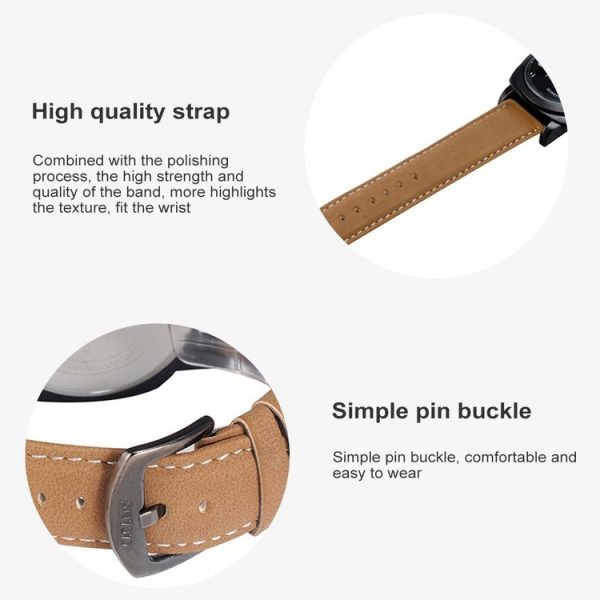 CAGARNY 6833 Fashionable Quartz Five Needles Sport Wrist Watch with Leather Band for Men - Image 4
