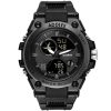 Addies MY-1818 Luminous Three-window LED Outdoor Sports Multi-function Electronic Watch for Men, Support Calendar / Alarm Clock / Timer (Black) - Image 2
