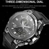 Addies MY-1818 Luminous Three-window LED Outdoor Sports Multi-function Electronic Watch for Men, Support Calendar / Alarm Clock / Timer (Black) - Image 6