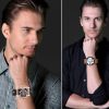 CAGARNY 6819 Fashionable Multifunctional Dual Time Zone Quartz Business Sport Wrist Watch with Leather Band & GMT Time & Calendar & Luminous Display for Men (Black Case) - Image 6