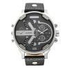 CAGARNY 6820 Fashionable Multifunctional Style Quartz Business Sport Wrist Watch with Leather Band & GMT Time & Calendar & Luminous Display for Men (Black) - Image 2