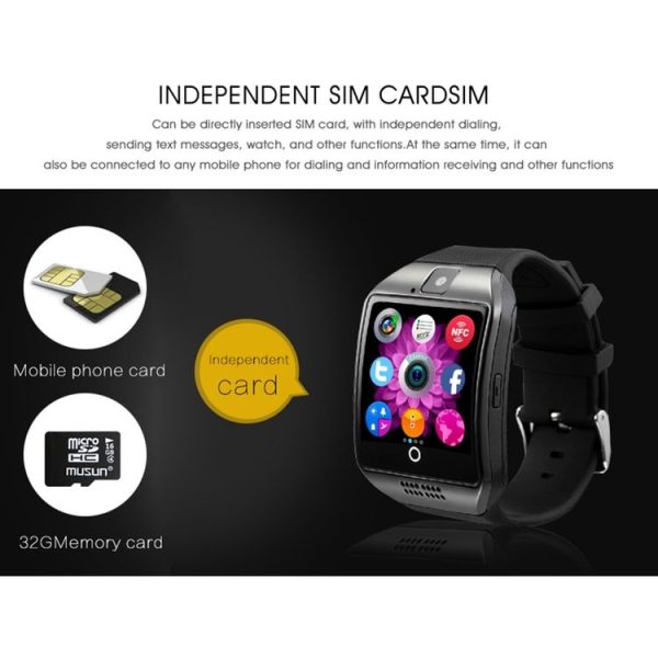Q18 1.54 inch TFT Screen MTK6260A 360MHz Bluetooth 3.0 Smart Watch Phone, 128M + 64M Memory (Gold) - Image 7