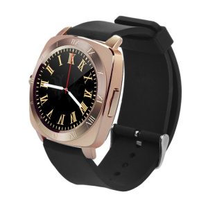 X5 1.33 inch Full IPS Capacitive Round Touch Screen Bluetooth 3.0 Silicone Strap Smart Watch Phone With Micro SIM Card Slot for All Android Smartphones, Support FM Radio / Pedometer / Remote Camera / Sleep Monitoring / Sedentary Reminder / Security Anti-loss Function, etc (Rose Gold)