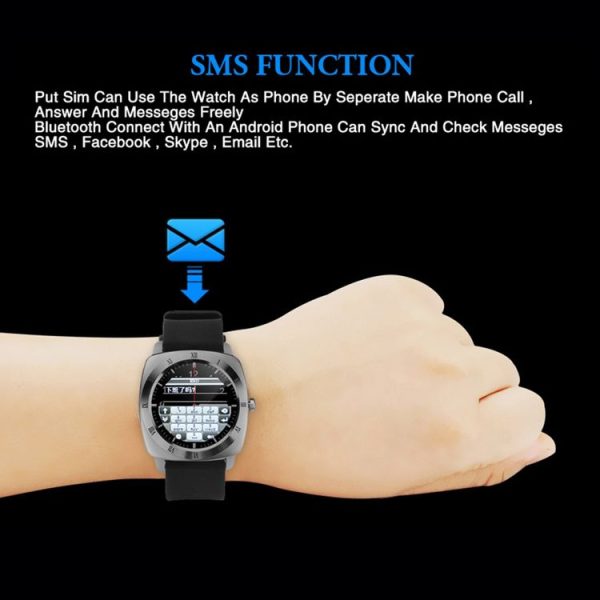 X5 1.33 inch Full IPS Capacitive Round Touch Screen Bluetooth 3.0 Silicone Strap Smart Watch Phone With Micro SIM Card Slot for All Android Smartphones, Support FM Radio / Pedometer / Remote Camera / Sleep Monitoring / Sedentary Reminder / Security Anti-loss Function, etc (Rose Gold) - Image 12