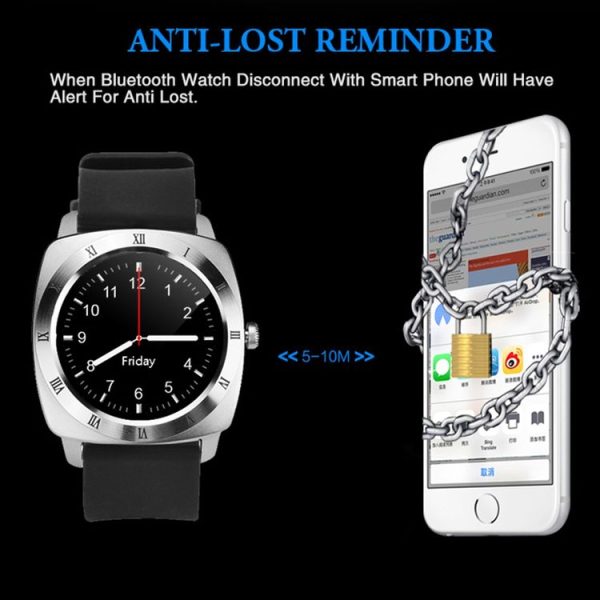 X5 1.33 inch Full IPS Capacitive Round Touch Screen Bluetooth 3.0 Silicone Strap Smart Watch Phone With Micro SIM Card Slot for All Android Smartphones, Support FM Radio / Pedometer / Remote Camera / Sleep Monitoring / Sedentary Reminder / Security Anti-loss Function, etc (Rose Gold) - Image 13