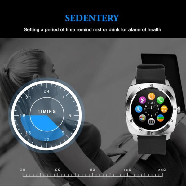X5 1.33 inch Full IPS Capacitive Round Touch Screen Bluetooth 3.0 Silicone Strap Smart Watch Phone With Micro SIM Card Slot for All Android Smartphones, Support FM Radio / Pedometer / Remote Camera / Sleep Monitoring / Sedentary Reminder / Security Anti-loss Function, etc (Rose Gold) - Image 15