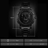 SKMEI 9178 Skull Pattern Multifunctional Outdoor Men Fashion Waterproof Quartz Wrist Watch (Silver) - Image 4