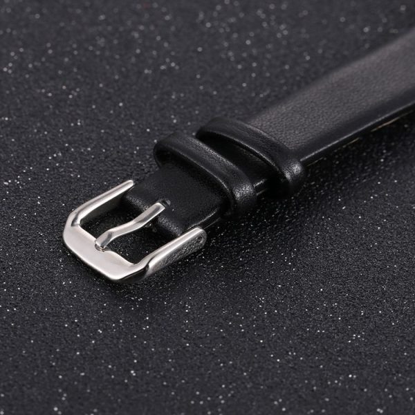 CAGARNY 6878 Water Resistant Fashion Women Quartz Wrist Watch with Leather Band (Black+Silver+Black) - Image 4