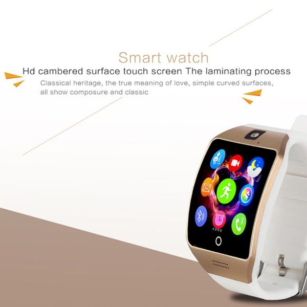 Q18S 1.54 inch IPS Screen MTK6260A Bluetooth 3.0 Smart Watch Phone, Pedometer / Sedentary Reminder / Sleeping Monitor / Anti-Loss / Remote Camera / GSM / 0.3M Camera (White + Gold) - Image 5