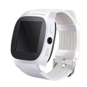 T8 Smart Watch Phone, 1.54 inch IPS Screen 6261D / 260MHz, 0.3MP Camera, Support GSM & Dial & Pedometer & Anti-lost & Sleep Monitor & Remote Camera & FM Radio (White)