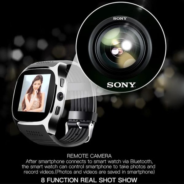 T8 Smart Watch Phone, 1.54 inch IPS Screen 6261D / 260MHz, 0.3MP Camera, Support GSM & Dial & Pedometer & Anti-lost & Sleep Monitor & Remote Camera & FM Radio (White) - Image 10