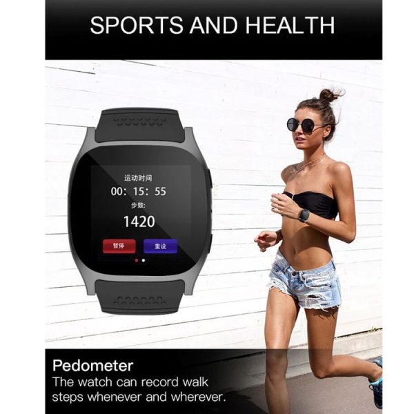 T8 Smart Watch Phone, 1.54 inch IPS Screen 6261D / 260MHz, 0.3MP Camera, Support GSM & Dial & Pedometer & Anti-lost & Sleep Monitor & Remote Camera & FM Radio (White) - Image 11